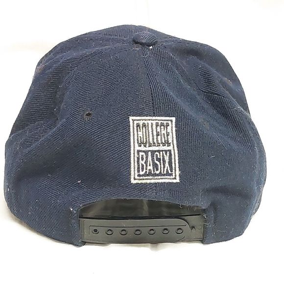 Vintage 90s College Basix Kentucky Wildcats Navy Blue Embroidered Snapback Hat - Picture 3 of 7